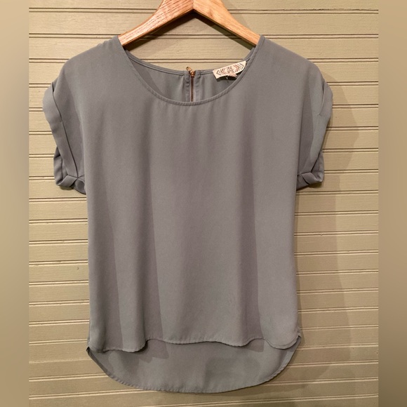 Pink Rose sage green chiffon size small - Picture 1 of 5